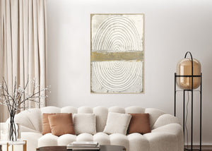 Canvas schilderij Handgeschilderd met lijst  'Vingerafdruk' 80x120 cm