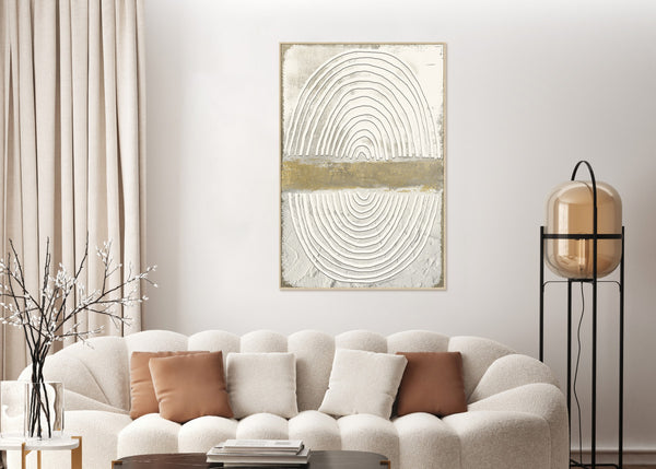 Canvas schilderij Handgeschilderd met lijst  'Vingerafdruk' 80x120 cm