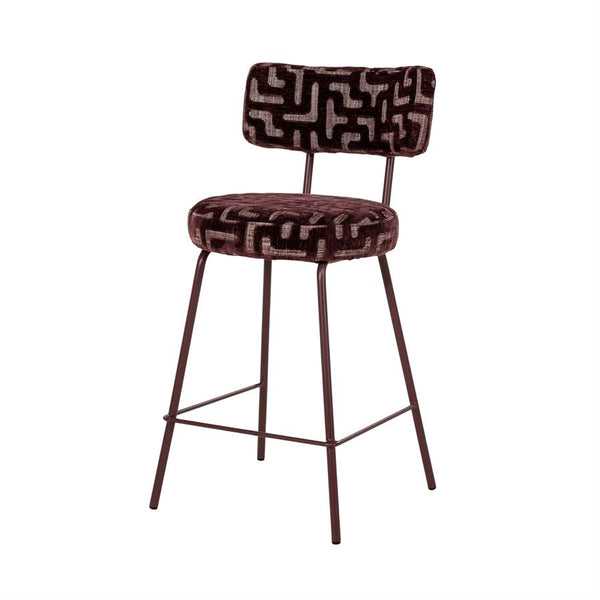 The Home Style Club x By-Boo Barstoel Belle Vie Burgundy