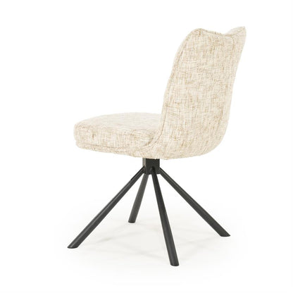 Eetkamerstoel Ferre By-Boo zonder armleuning - Stof gleam beige