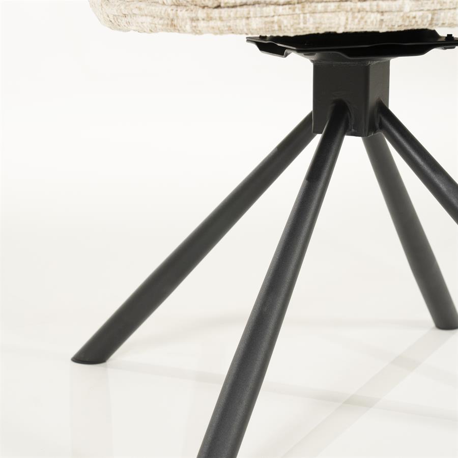 Eetkamerstoel Ferre By-Boo zonder armleuning - Stof gleam beige