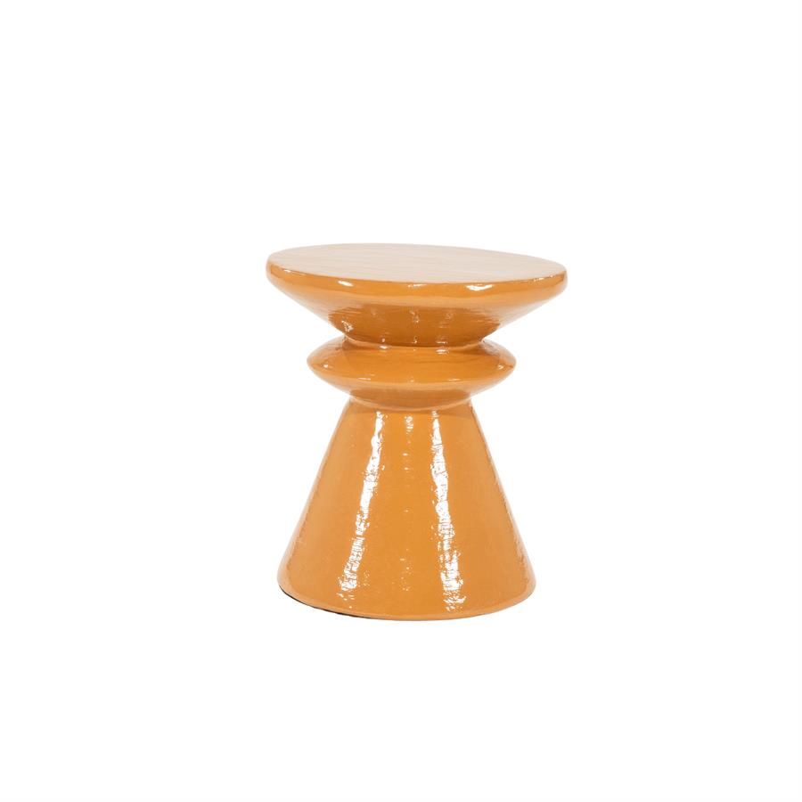Bijzet tafel Circolo By-Boo Ø40 - Terracotta beton glanzend
