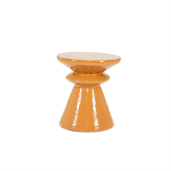 Bijzet tafel Circolo By-Boo Ø40 - Terracotta beton glanzend