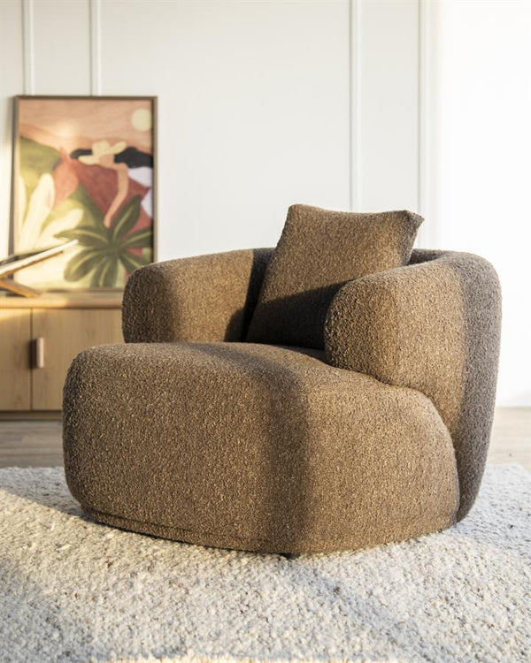 Fauteuil Bruno Eleonora - Koda stof bruin