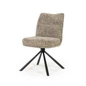 Eetkamerstoel Ferre By-Boo zonder armleuning - Stof gleam taupe