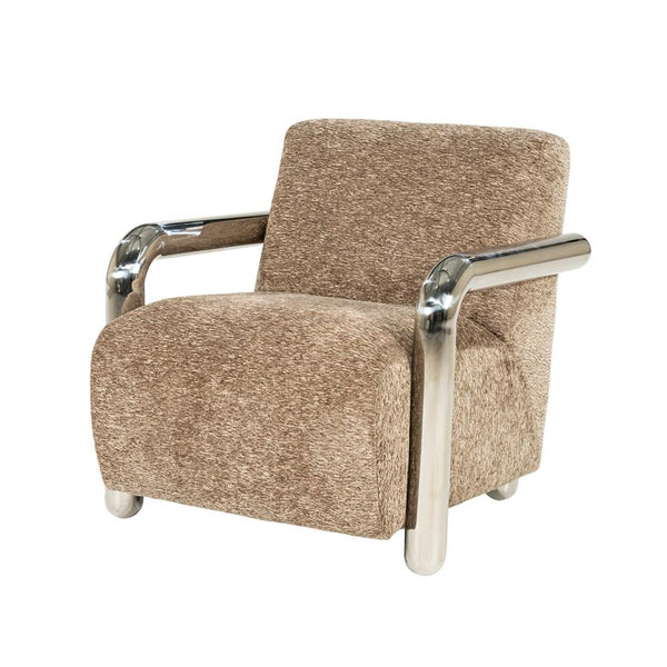 Fauteuil Chromette By-Boo - Taupe stof