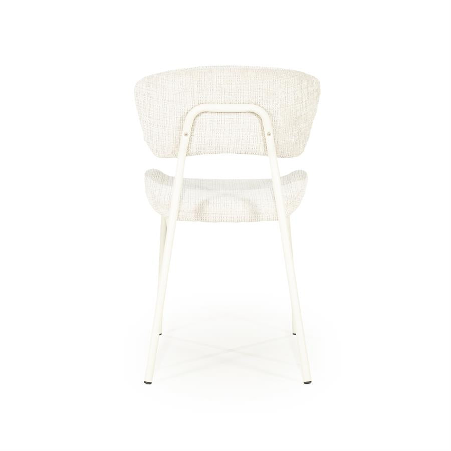 Eetkamerstoel Dare By-Boo zonder armleuning - Stof drift beige+ beige poten