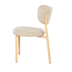 Eetkamerstoel Sedia By-Boo zonder armleuning - Natural stof