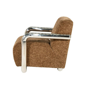 Fauteuil Chromette By-Boo - Bruine stof