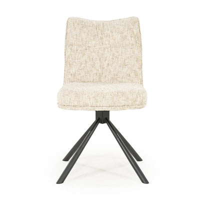 Eetkamerstoel Ferre By-Boo zonder armleuning - Stof gleam beige
