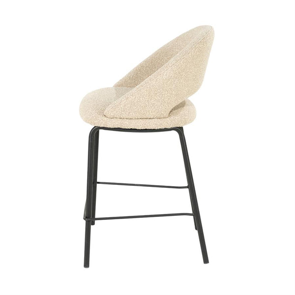 Barstoel Nido By-Boo - Taupe stof zithoogte 65 cm