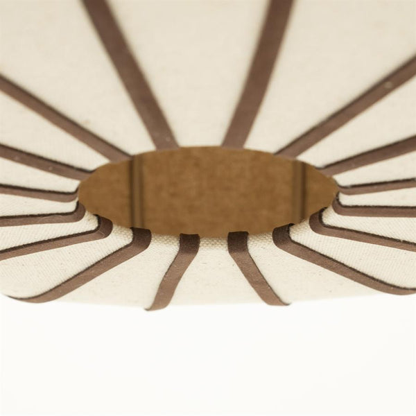 Hang lamp Cocoon 2 By-Boo (IJzer, leer & linnen)