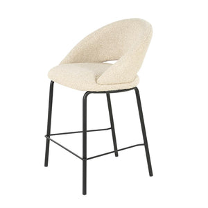 Barstoel Nido By-Boo - Beige stof zithoogte 65 cm