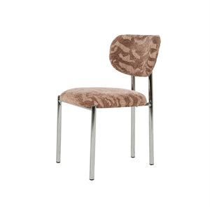 The Home Style Club x By-Boo Eetkamerstoel Saint Germain roze/chrome