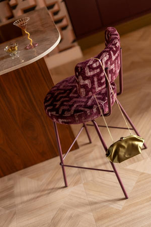 The Home Style Club x By-Boo Barstoel Belle Vie Burgundy