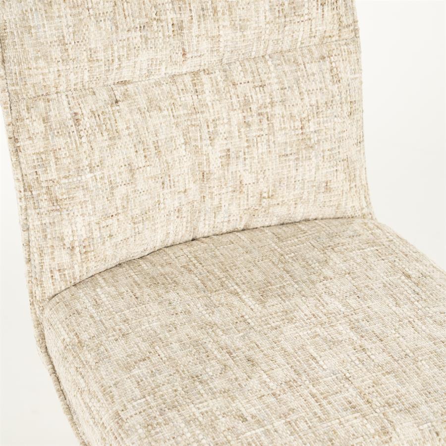 Eetkamerstoel Ferre By-Boo zonder armleuning - Stof gleam beige