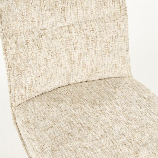 Eetkamerstoel Ferre By-Boo zonder armleuning - Stof gleam beige