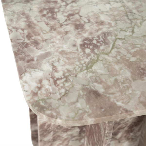 The Home Style Club x By-Boo Bijzet tafel Minuit roze marmer