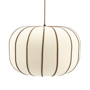 Hang lamp Cocoon 2 By-Boo (IJzer, leer & linnen)