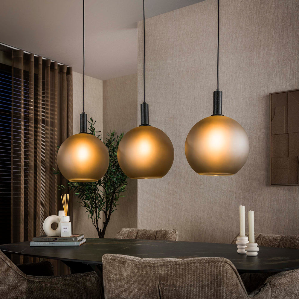 Hanglamp Bubble Frosted 3-lichts / Frosted grijs (Magazijn sale)