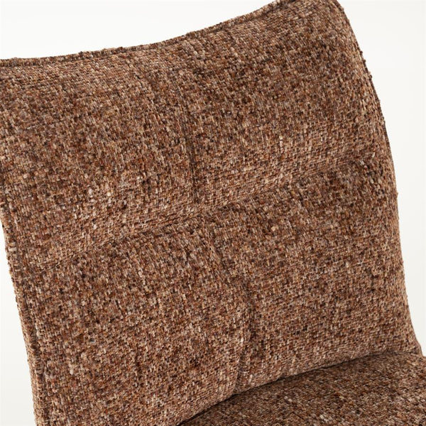 Eetkamerstoel Ferre By-Boo zonder armleuning - Stof gleam burgundy donkerrood