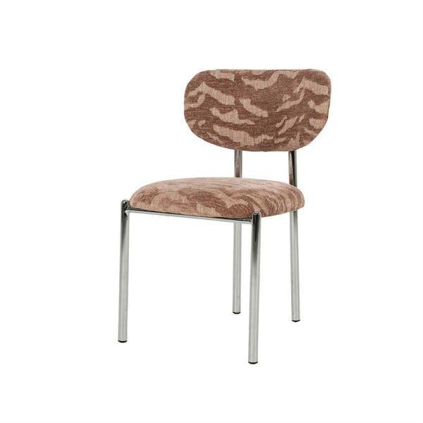 The Home Style Club x By-Boo Eetkamerstoel Saint Germain roze/chrome