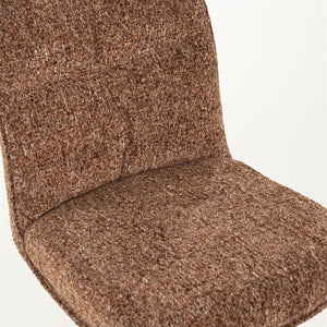 Eetkamerstoel Ferre By-Boo zonder armleuning - Stof gleam burgundy donkerrood