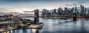 Glasschilderij city skyline 160x60 cm