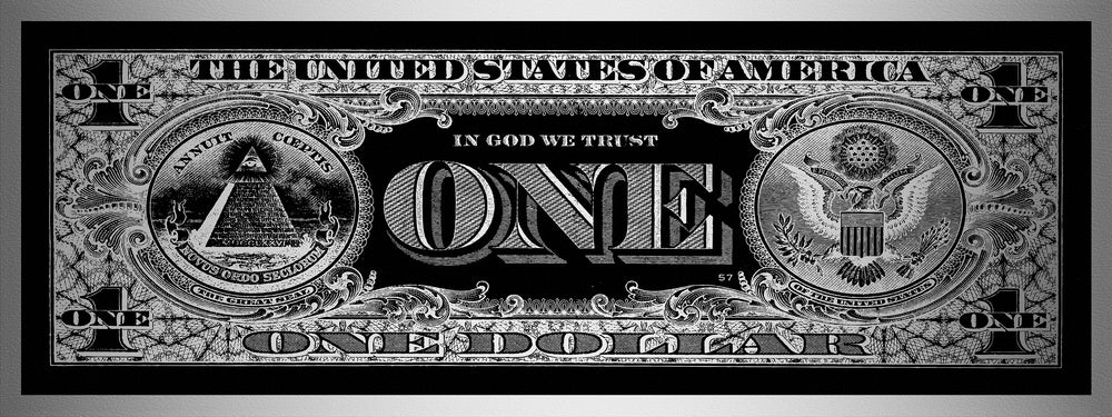 Glasschilderij Amerikaanse dollar biljet 160x60 cm
