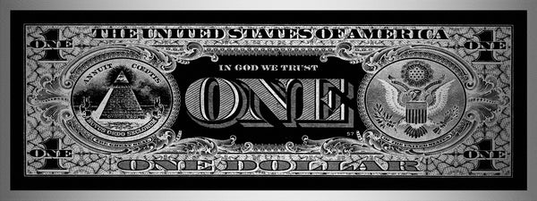 Glasschilderij Amerikaanse dollar biljet 160x60 cm