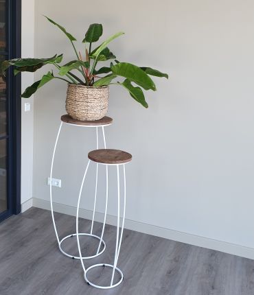 Bloemenzuil Brix Glace set van 2 - wit