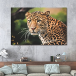 Glasschilderij luipaard 120x80 cm (premium)