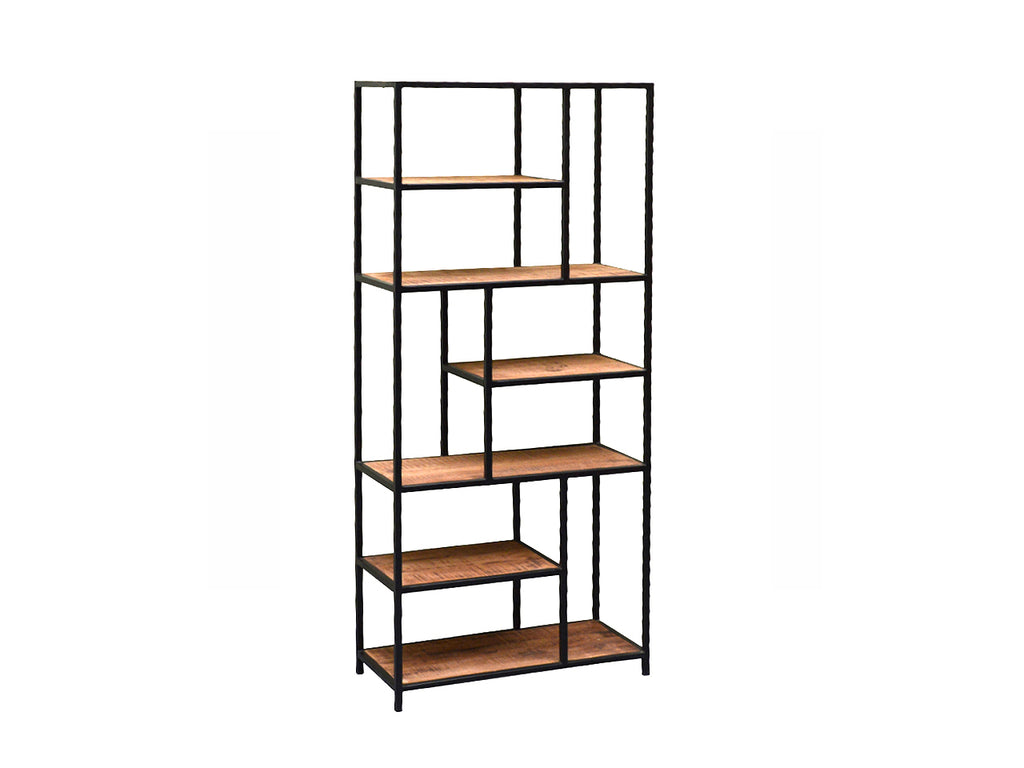 Boekenkast Brix Flow 85cm - mango hout