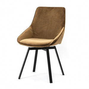 By-Boo eetkamerstoel Beau (draaipoot) - Oker kleur (magazijn opruiming)