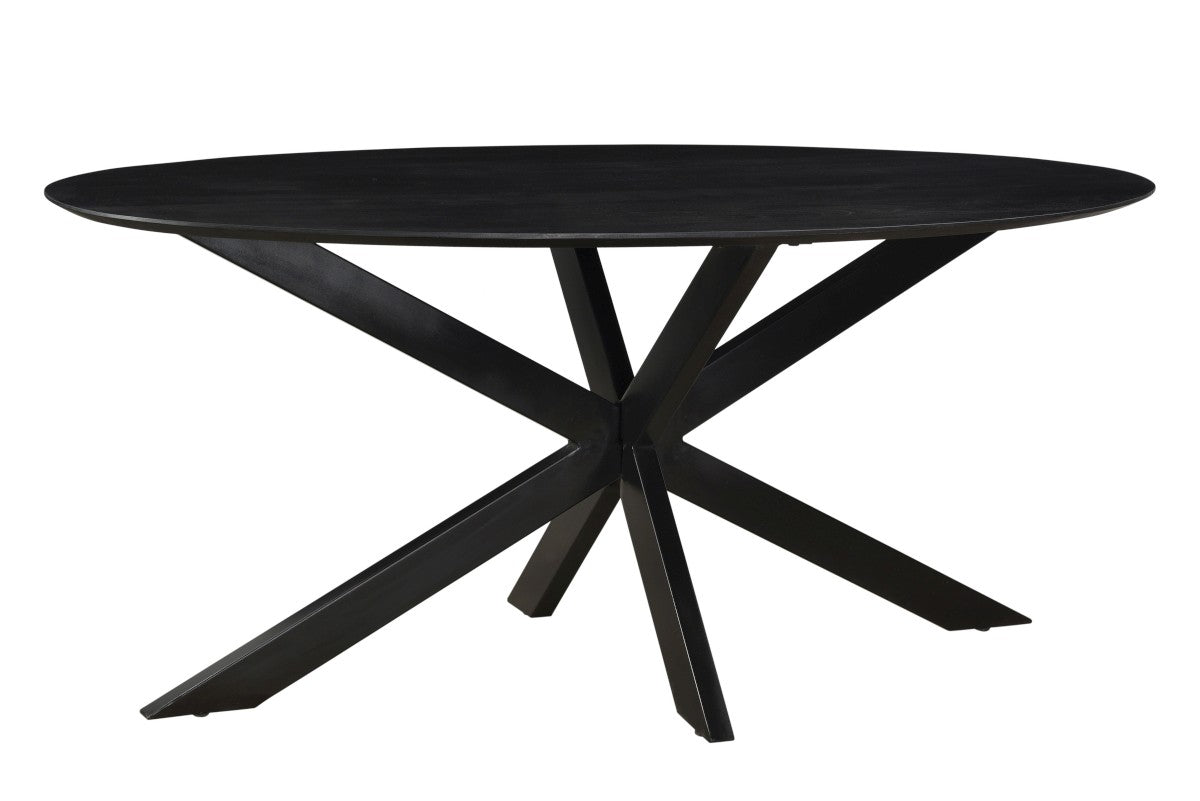 Eettafel ovaal Oslo Acacia hout verjongd blad van Livingfurn, foto 6