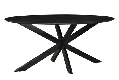Eettafel ovaal Oslo Acacia hout verjongd blad van Livingfurn, foto 6
