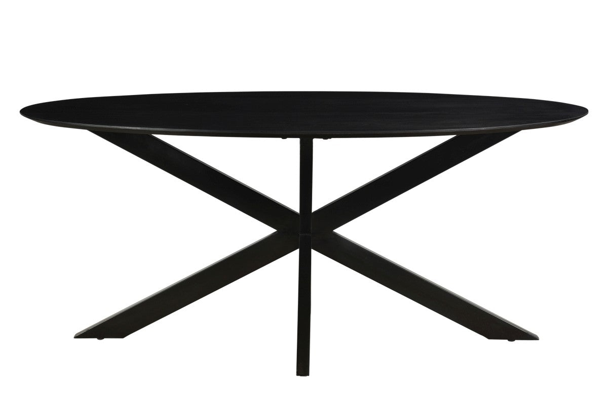 Eettafel ovaal Oslo Acacia hout verjongd blad van Livingfurn, foto 7