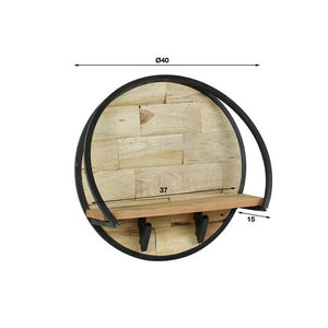 Wandschap / kapstok Mill - Ø40 cm