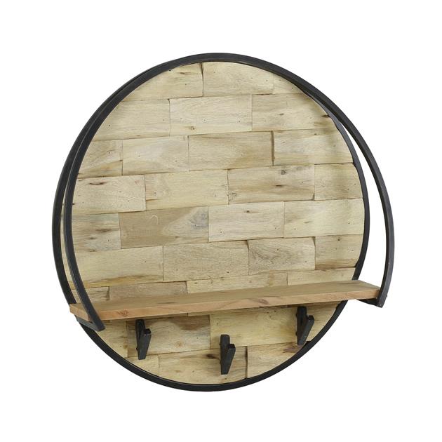 Wandschap / kapstok Mill - Ø50 cm