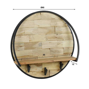 Wandschap / kapstok Mill - Ø60 cm