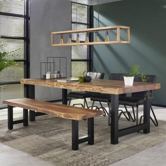 Idéco design eetkamerbank boomstam 190cm