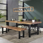 Idéco design eetkamerbank boomstam 190cm