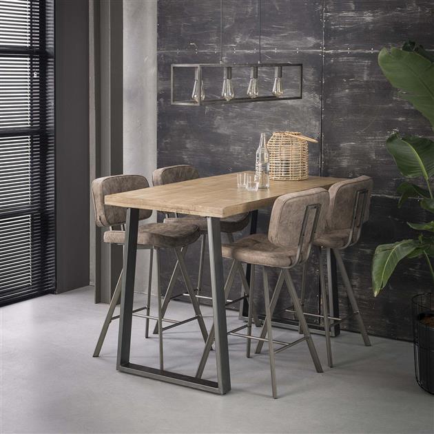 Bartafel 135x70 massief trapeziumvormig van Idéco Design, foto 4