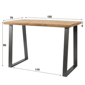 Bartafel 135x70 massief trapeziumvormig