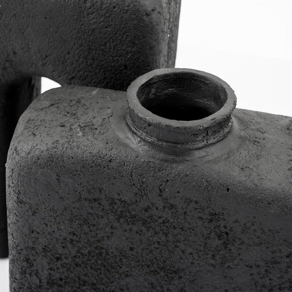 By-Boo vaas Arc small - zwart