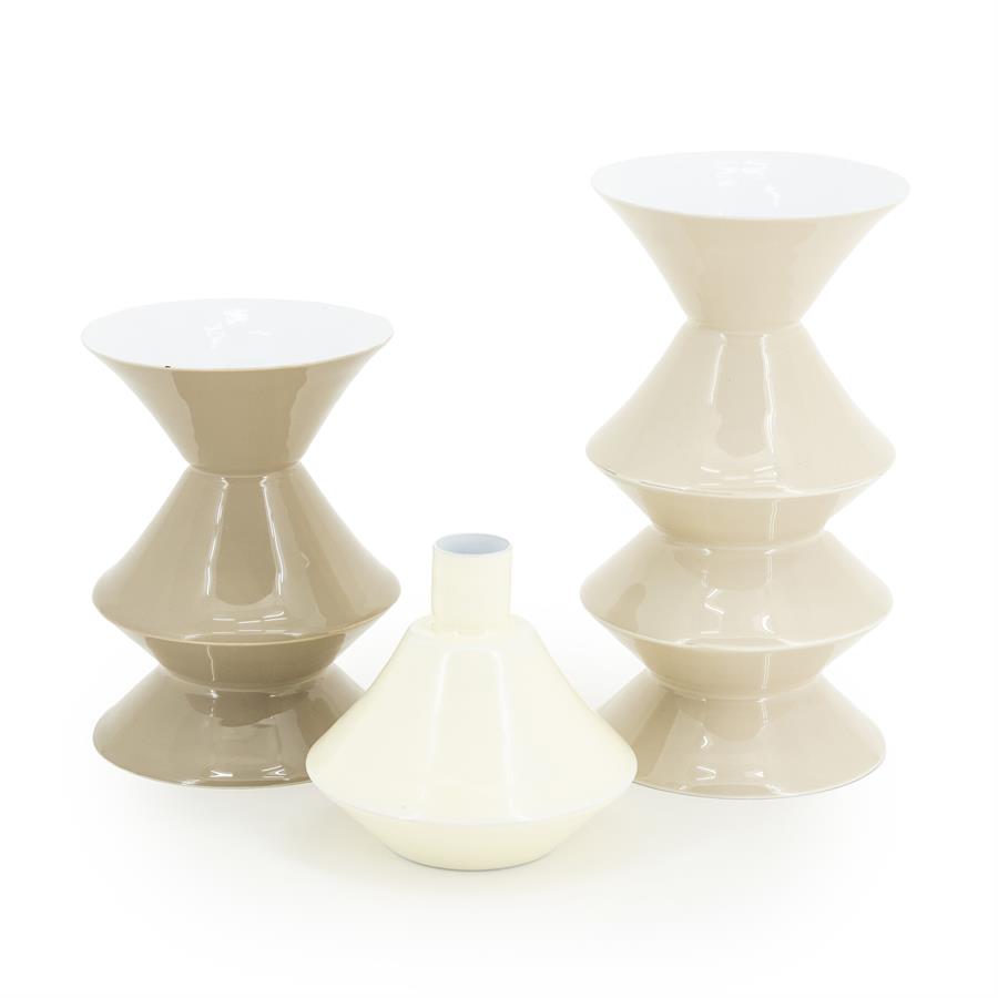 By-Boo kandelaar Yack - beige (set of 3) (Magazijn sale)