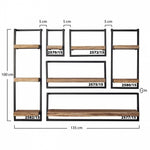 Wandplank edge 30 cm bij 100 cm industrieel/acacia naturel