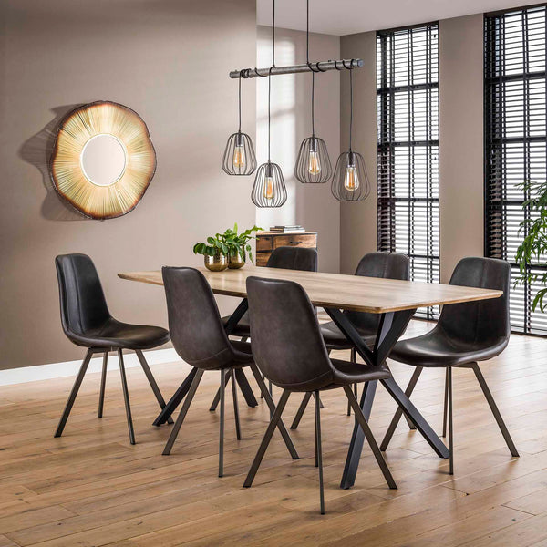 Eetkamerstoel Zig-Zag (4 stuks) - zwart