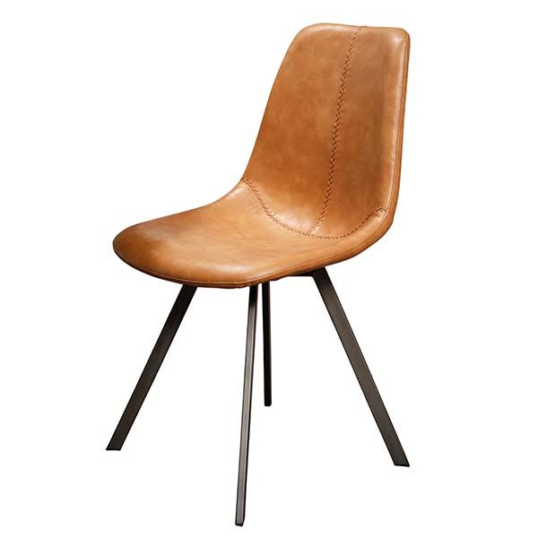 Eetkamerstoel Zig-Zag (4 stuks) - cowhide bruin