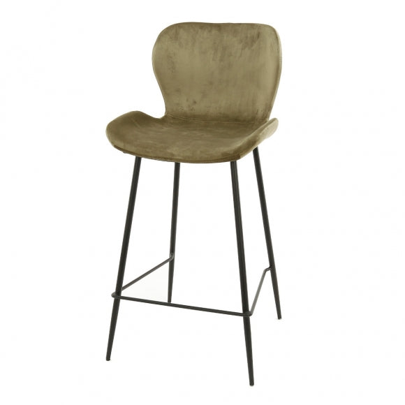 Barstoel Velvet - champagne velours (set van 4)